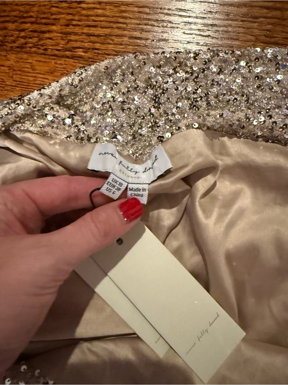 Never fully dressed Silver Sequin Mini Jaspre Skirt - Picture 4 of 4